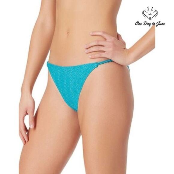 Sugar Beach Textured Hipster Bikini Bottom Size S - Picture 3 of 3